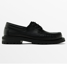 Ботинки Massimo Dutti Nappa Deck, черный