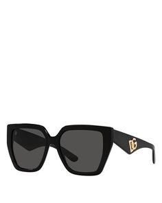 Квадратные солнцезащитные очки, 55 мм Dolce &amp; Gabbana, цвет Black