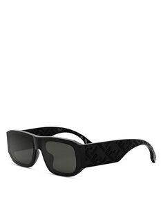Прямоугольные солнцезащитные очки Shadow, 54 мм Fendi, цвет Black