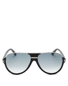 Солнцезащитные очки-авиаторы Dimitry с плоской верхней частью, 61 мм Tom Ford, цвет Black
