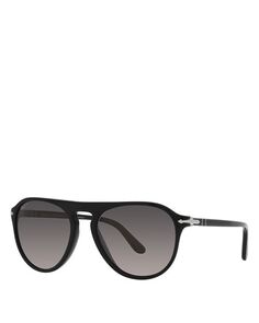 Поляризованные солнцезащитные очки-пилоты, 55 мм Persol, цвет Black