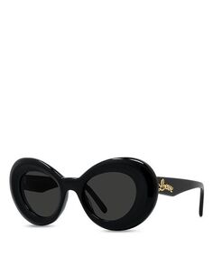 Солнцезащитные очки Curvy Butterfly, 47 мм Loewe, цвет Black