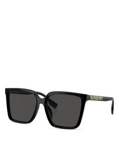 Квадратные солнцезащитные очки, 57 мм Burberry, цвет Black