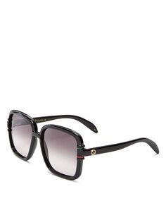Квадратные солнцезащитные очки, 59 мм Gucci, цвет Black