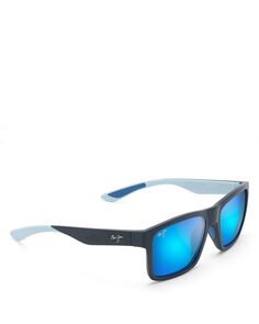 Поляризованные прямоугольные солнцезащитные очки Flat, 57 мм Maui Jim, цвет Blue