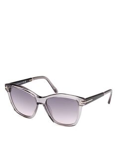 Квадратные пластиковые солнцезащитные очки, 54 мм Tom Ford, цвет Gray