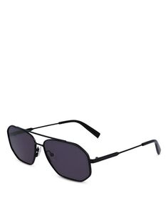 Солнцезащитные очки Navigator в кожаной оплетке, 60 мм Ferragamo, цвет Black