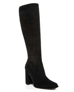 Женские ботинки Leigh на высоком каблуке с квадратным носком AQUA, цвет Black