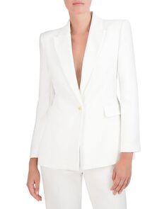 Тканый пиджак BCBGMAXAZRIA, цвет White