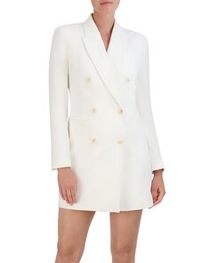 Тканое платье-блейзер BCBGMAXAZRIA, цвет White