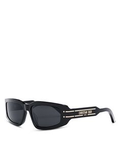 Квадратные солнцезащитные очки Diorsignature S9U, 56 мм DIOR, цвет Black