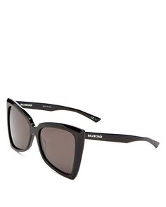 Солнцезащитные очки-бабочки, 57 мм Balenciaga, цвет Black