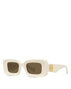 Прямоугольные солнцезащитные очки Anagram, 46 мм Loewe, цвет Ivory/Cream