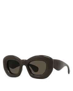 Надутые солнцезащитные очки-бабочки, 47 мм Loewe, цвет Gray