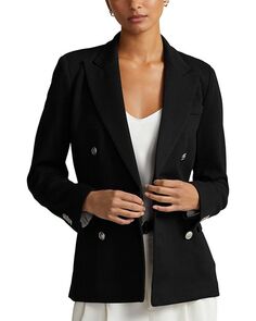 Вязаный двубортный пиджак Ralph Lauren, цвет Black