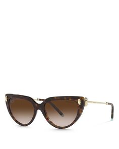 Солнцезащитные очки «кошачий глаз», 54 мм Tiffany &amp; Co., цвет Brown