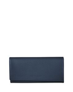 Ле Фулон&amp;;eacute; Длинный кожаный континентальный кошелек Longchamp, цвет Blue
