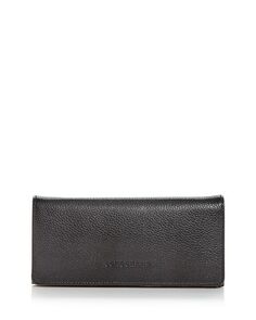 Ле Фулон&amp;;eacute; Длинный кожаный континентальный кошелек Longchamp, цвет Black