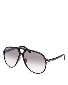 Солнцезащитные очки-авиаторы Bertand, 64 мм Tom Ford, цвет Black