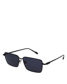 Солнцезащитные очки Prisma прямоугольные металлические, 57 мм Ferragamo, цвет Black
