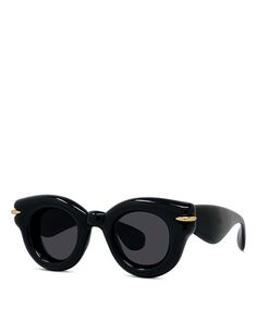 Завышенные солнцезащитные очки Pantos, 46 мм Loewe, цвет Black