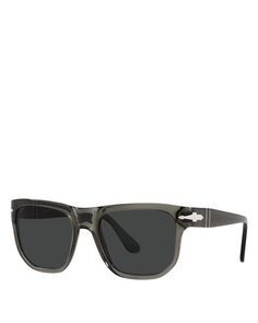 Поляризованные квадратные солнцезащитные очки, 55 мм Persol, цвет Black