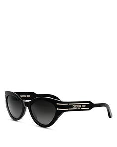 Солнцезащитные очки DiorSignature B7I «кошачий глаз», 52 мм DIOR, цвет Black