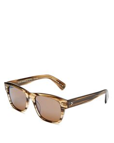 Квадратные солнцезащитные очки Birell, 52 мм Oliver Peoples, цвет Brown