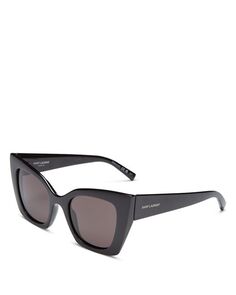 Квадратные солнцезащитные очки, 51 мм Saint Laurent, цвет Gray