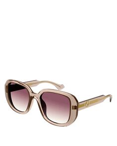 Солнцезащитные очки La Piscine, ограниченная серия, квадратные солнцезащитные очки в форме Лунного Нового года, 54 мм Gucci, цвет Tan/Beige