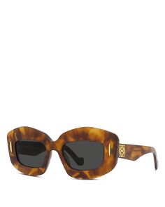 Прямоугольные солнцезащитные очки Anagram, 49 мм Loewe, цвет Brown