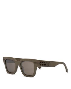 Квадратные солнцезащитные очки Fendigraphy, 51 мм Fendi, цвет Brown