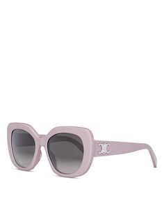 Солнцезащитные очки Triomphe Butterfly, 55 мм CELINE, цвет Pink