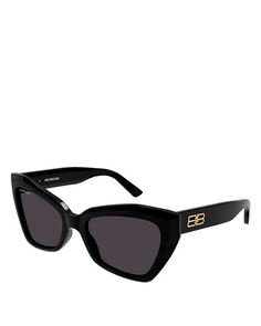 Солнцезащитные очки Rive Gauche с бабочкой, 56 мм Balenciaga, цвет Black