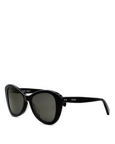 Тонкие солнцезащитные очки-бабочки, 55 мм CELINE, цвет Black