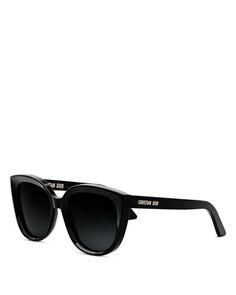 Солнцезащитные очки DiorMidnight R1I в форме бабочки, 54 мм DIOR, цвет Black