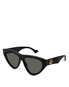 Солнцезащитные очки Generation «кошачий глаз», 58 мм Gucci, цвет Black