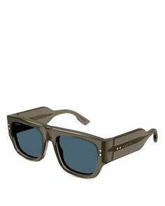 Солнцезащитные очки Kering Nouvelle Vague в квадратной форме, 54 мм Gucci, цвет Gray