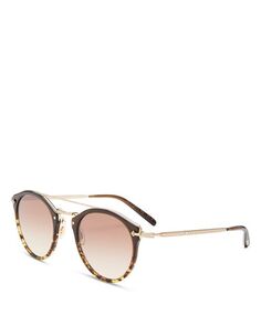 Круглые солнцезащитные очки, 50 мм Oliver Peoples, цвет Brown