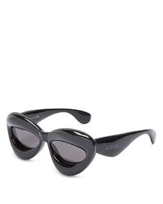 Солнцезащитные очки «кошачий глаз» для показа мод, 55 мм Loewe, цвет Gray