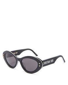 Солнцезащитные очки DiorPacific S1U в форме бабочки, 55 мм DIOR, цвет Gray