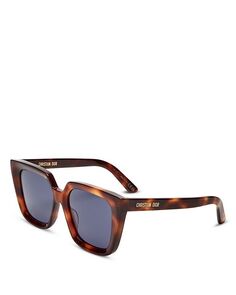 Квадратные солнцезащитные очки DiorMidnight S1I, 53 мм DIOR, цвет Brown