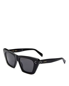 Солнцезащитные очки «кошачий глаз», 51 мм CELINE, цвет Black