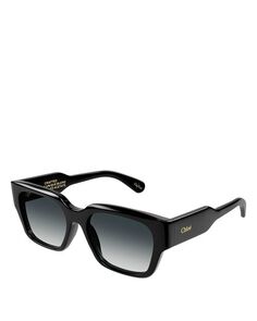 Квадратные солнцезащитные очки Gayia, 54 мм Chloe, цвет Black