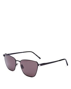Солнцезащитные очки «кошачий глаз», 57 мм Saint Laurent, цвет Black