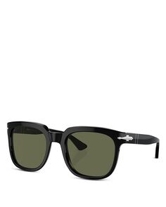 Квадратные солнцезащитные очки, 56 мм Persol, цвет Black