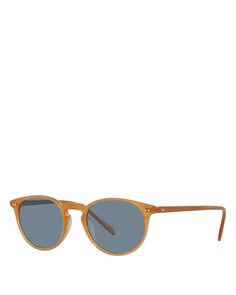 Круглые солнцезащитные очки Riley, 49 мм Oliver Peoples, цвет Orange