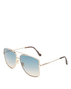 Солнцезащитные очки-авиаторы Reggie Brow Bar, 61 мм Tom Ford, цвет Pink