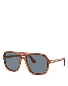 Солнцезащитные очки-авиаторы, 55 мм Persol, цвет Orange