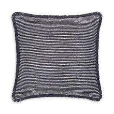 Декоративная подушка с хлопковой бахромой, 20 x 20 дюймов Surya, цвет Black